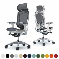 CC85BZ | コンテッサ セコンダ エクストラハイバック 大型固定ヘッドレスト 座メッシュ アジャストアーム ポリッシュフレーム ホワイトボディ ランバーサポート付 オカムラ｜¥255,600の動画