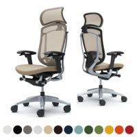 CC87GS | コンテッサ セコンダ エクストラハイバック 大型固定ヘッドレスト 座クッション アジャストアーム シルバーフレーム ブラックボディ ランバーサポート付 オカムラ｜¥227,900の動画