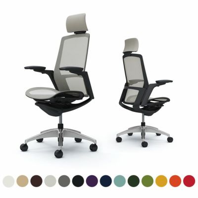 C78AAR | フィノラ エクストラハイバック 座メッシュ アジャストアーム ブラックパネル ポリッシュ脚 ブラックボディオカムラ