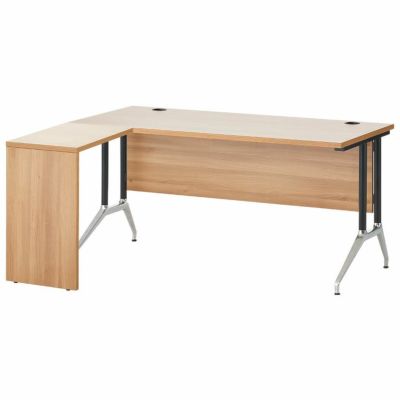 PLUS OXシリーズ L字デスク オフィスデスク 幅1500×奥行1400×高さ720mm 社長机 | PB-OX-157SD