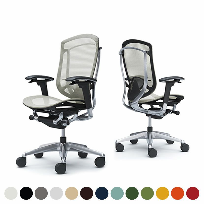 CC81BS | コンテッサ セコンダ ハイバック 座メッシュ アジャストアーム ポリッシュフレーム ブラックボディ ランバーサポート付き オカムラ｜¥226,400の動画