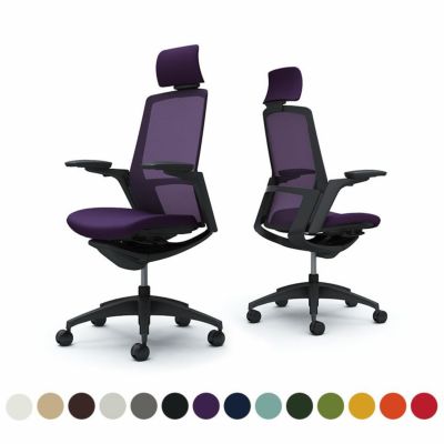 C78CMR | フィノラ エクストラハイバック 座クッション アジャストアーム ブラックパネル ブラック脚 ブラックボディ オカムラ