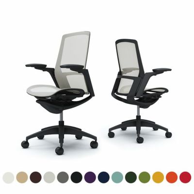 C785MR | フィノラ ハイバック 座メッシュ アジャストアーム ブラックパネル ブラック脚 ブラックボディ オカムラ