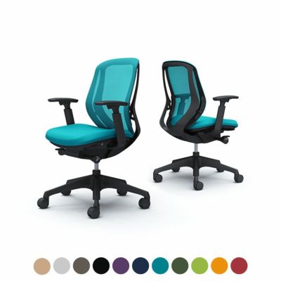 C681XR | シルフィー ローバック 背メッシュタイプ アジャストアーム ブラックボディ 樹脂脚 オカムラ