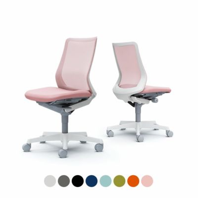 CB31WW | フルーエント ローバック 肘なし ホワイトボディ ナイロンキャスターオカムラ