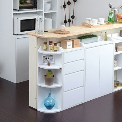 カウンター下収納 コーナー リビング・キッチン収納 幅220×奥行220×高さ800mm JKP-YHK-0207