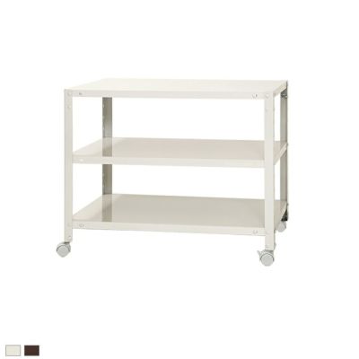 【本体】スチールラック スリムラック 3段 キャスター付き /幅800×奥行450×高さ635mm/KT-NSTRKN-157