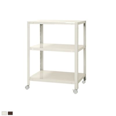 【本体】スチールラック スリムラック 3段 キャスター付き /幅600×奥行200×高さ785mm/KT-NSTRKN-233