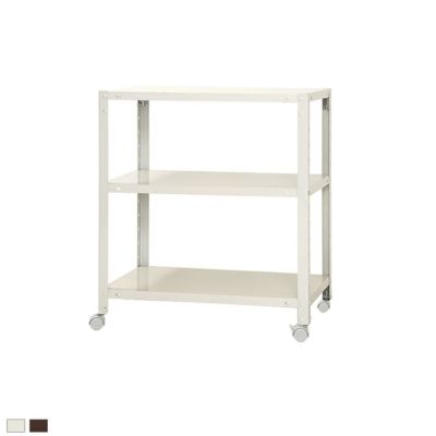 【本体】スチールラック スリムラック 3段 キャスター付き /幅700×奥行200×高さ785mm/KT-NSTRKN-243