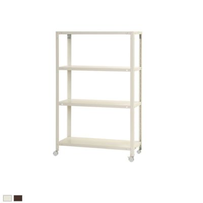 【本体】スチールラック スリムラック 4段 キャスター付き /幅900×奥行300×高さ1235mm/KT-NSTRKN-464