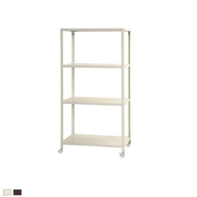 【本体】スチールラック スリムラック 4段 キャスター付き /幅900×奥行400×高さ1535mm/KT-NSTRKN-566