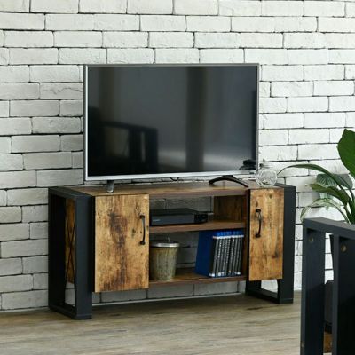 ブルックリンスタイル テレビボード 40型 ハイタイプ 40インチ対応 幅900×奥行325×高さ455mm FBR-0001-BKBR