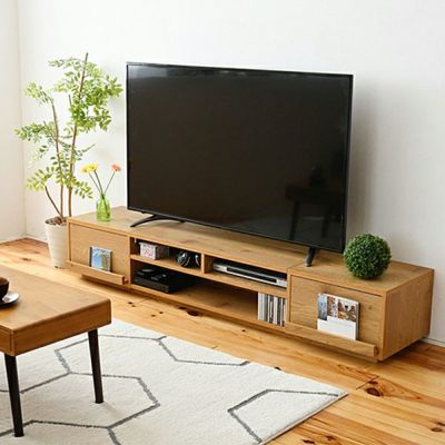 テレビ台 リビングボード ロータイプ 引き出し×引き出し 配線収納 幅1800×奥行425×高さ315mm