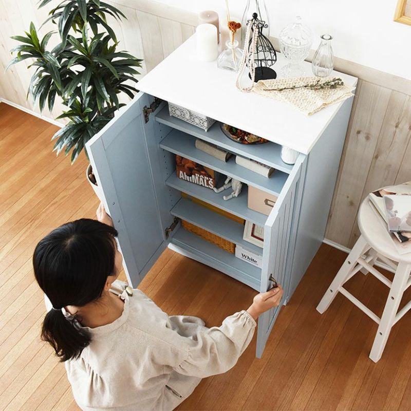幅60.5cm フレンチカントリー 扉付き キャビネット リビング