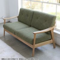 【設置無料】幅127cm 2人掛け ソファ バッスム 布張り 肘付き 木製フレーム 木枠 天然木 ソファー リビングソファ おしゃれ リビング ブラウン グリーン 北欧風｜¥86,273の動画