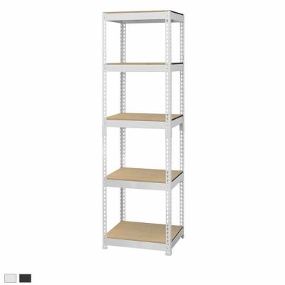 メタル&ウッドラック シェルフ5段 耐荷重250kg(棚板1枚あたり50kg) 収納 幅510×奥行410×高さ1800mm