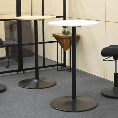幅60cm ハイテーブル スチール脚 円形 カフェテーブル カウンターテーブル シンプル
