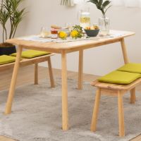 幅135cm Natural Signature ティムバ ダイニングテーブル 天然木 食卓テーブル ナチュラル｜¥19,273の動画