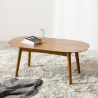 幅100cm 2way リビングテーブル トムテ 楕円 木製 天然木 2wayテーブル ローテーブル ハイテーブル おしゃれ シンプル 北欧 リビング ブラウン ウォールナット｜¥22,637の動画