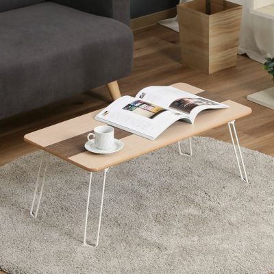 幅80cm 突板折畳ローテーブル ライン 幅80×奥行40cm 折りたたみテーブル 完成品