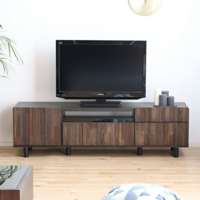 幅150cm RESE レセ ローボード テレビ台 アカシア無垢材 脚付き 引き出し 収納