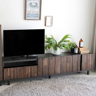 幅180cm RESE レセ ローボード テレビ台 アカシア無垢材 脚付き 引き出し 収納