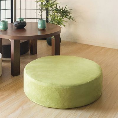 幅50cm Amaretto (アマレット) リビング座布団 丸型 低反発 極厚 クッション 完成品