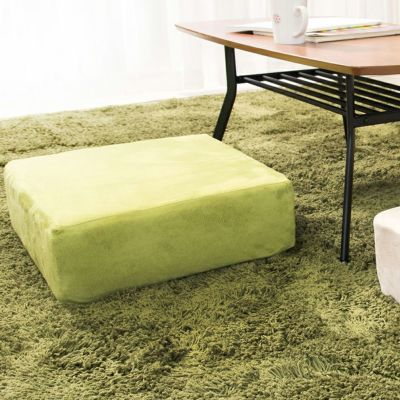 幅45cm Amaretto (アマレット) リビング座布団 角型 低反発 極厚 クッション 完成品