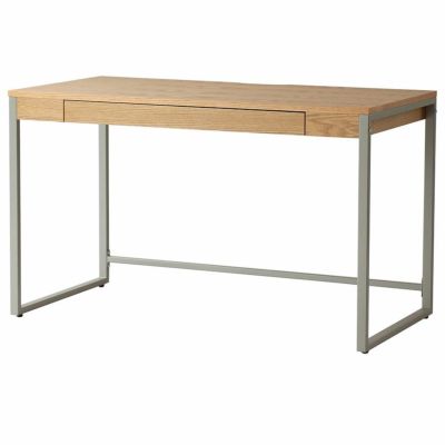 幅120cm 木製 デスク drip アジャスター付き 引出し付き オーク材 無垢材 天然木 オフィスデスク パソコンデスク PCデスク ワークデスク 机 勉強机 シンプル