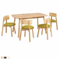 4人用 Natural Signature ティムバ ダイニングセット 5点 テーブル＋チェア4脚 天然木｜¥56,600の動画