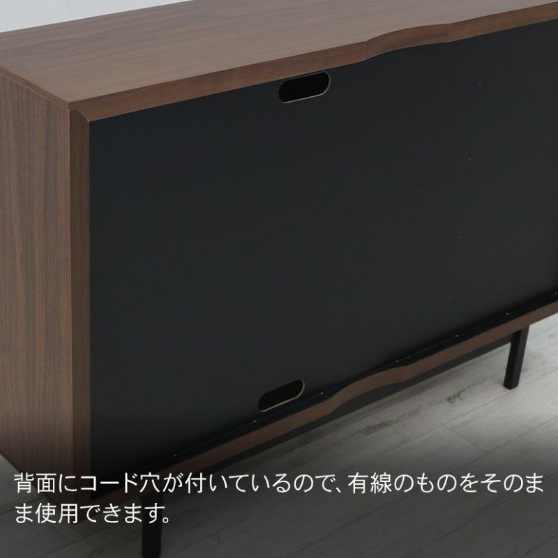 【定価26,900】キャビネット コード穴有り 美品 木製 スチール キャビネット 6枚扉 アーガス 【00-100104