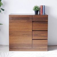 【設置無料】幅90cm 木製 サイドボード ウォールナット 引出し付き 可動棚 天然木 TVボード コンパクト キャビネット リビングボード 収納家具 テレビ台 おしゃれ リビング｜¥53,546の動画