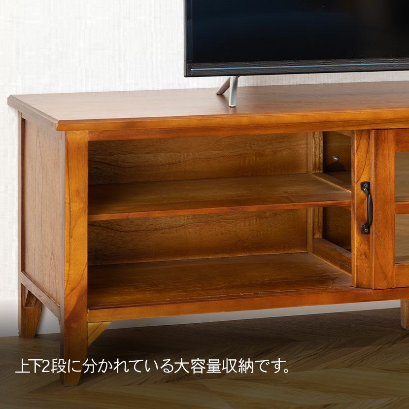 木製 収納 2段 軽量 テレビ台 ローボード 120cm インテリア 昭和レトロ