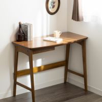 幅90cm コンパクト デスク トムテ 木製 天然木 引き出し付き 省スペース 学習机 パソコンデスク おしゃれ シンプル 北欧 書斎 テレワーク リビング ブラウン｜¥22,637の動画