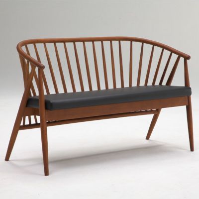 ダイニング2Pチェア 木製 天然木 アッシュ無垢材 ダイニングソファ 和モダン