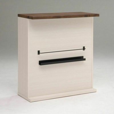 【設置無料】幅95cm カウンターテーブル 書籍ラック付き 可動棚 収納 両面 間仕切り 食器棚 バーカウンター バーテーブル ハイテーブル ヴィンテージ カントリー おしゃれ