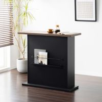 【設置無料】幅115cm カウンターテーブル 書籍ラック付き 収納 両面 可動棚 間仕切り バーテーブル バーカウンター ハイテーブル 食器棚 ヴィンテージ カントリー おしゃれ｜¥42,637の動画