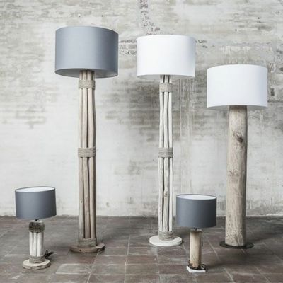 【設置無料】幅55cm トランク フロアーランプ チーク材 テーブルランプ モダン