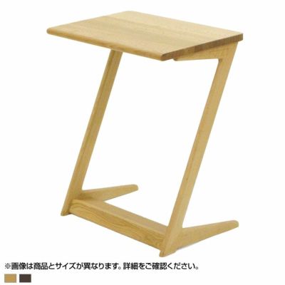 幅60cm サイドテーブル 木製 オーク材 コンパクト 完成品