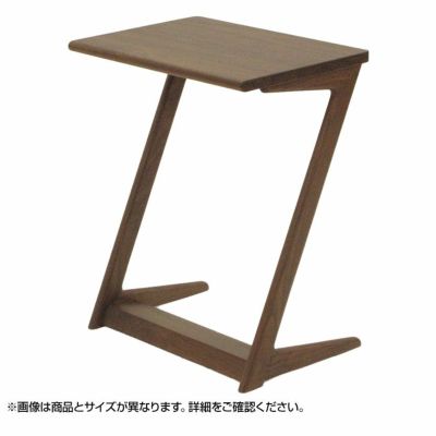 幅60cm サイドテーブル 木製 ウォールナット材 コンパクト 完成品