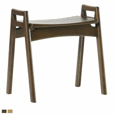 幅48cm ダイニングスツール RifactionBasicStyle 天然木 オーク材 木製 スツール スタッキング可能 玄関椅子 シンプル 北欧 ブラウン ナチュラル ダイニング 玄関 完成品