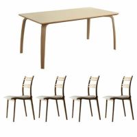 【設置無料】4人用 冨士ファニチア ダイニングセット 5点 テーブル(幅135cm)＋チェア4脚 座面布張り スタイリッシュ｜¥265,000の動画