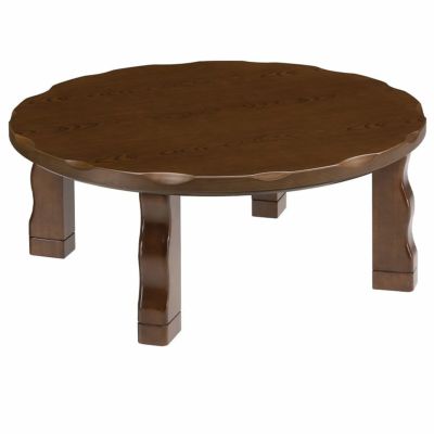 幅105cm こたつテーブル 円形 家具調こたつ ハロゲンヒーター 継ぎ脚 リビングこたつ おしゃれ 天然木