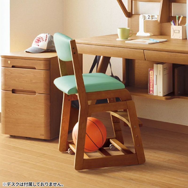 【設置無料】浜本工芸 デスクチェア DSC-5800 ダークオーク 木製チェア 学習チェア 勉強 椅子 座面4段階調節 座面前後スライド 抗菌・防汚加工 日本製