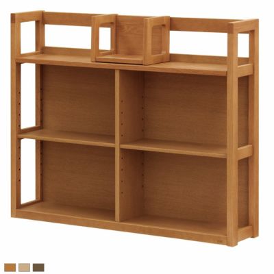 【設置無料】浜本工芸 幅100cm 木製 本棚 高さ93cm No.28 書棚B 日本製 天然木 オーク材 収納付き スリムラック オープンラック ウッドシェルフ 子供部屋 リビング