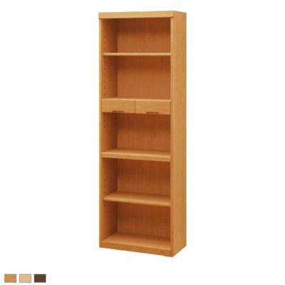 【設置無料】浜本工芸 幅60.1cm 高さ180cm No.8600 書棚A 本棚 収納 ラック オープンラック 移動引き出 耐震金具付属 日本製