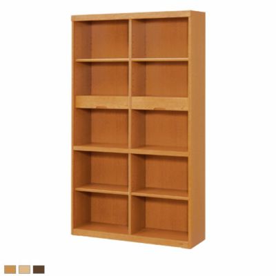 【設置無料】浜本工芸 幅105.1cm 高さ180cm No.8600 書棚A 本棚 収納 ラック オープンラック 移動引き出 耐震金具付属 日本製