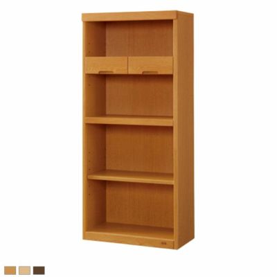 【設置無料】浜本工芸 幅60.1cm 高さ135cm No.8600 書棚B 本棚 収納 ラック オープンラック 移動引き出 日本製