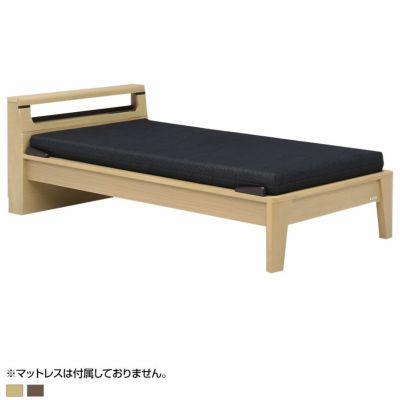 シングル トレア ベッド 木製 寝室 キャビネットベッドフレーム ナチュラル ブラウン