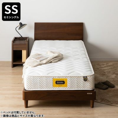 セミシングル グランユニット ベッド 寝室 マットレス ナノポケット ホワイト ブラック 完成品